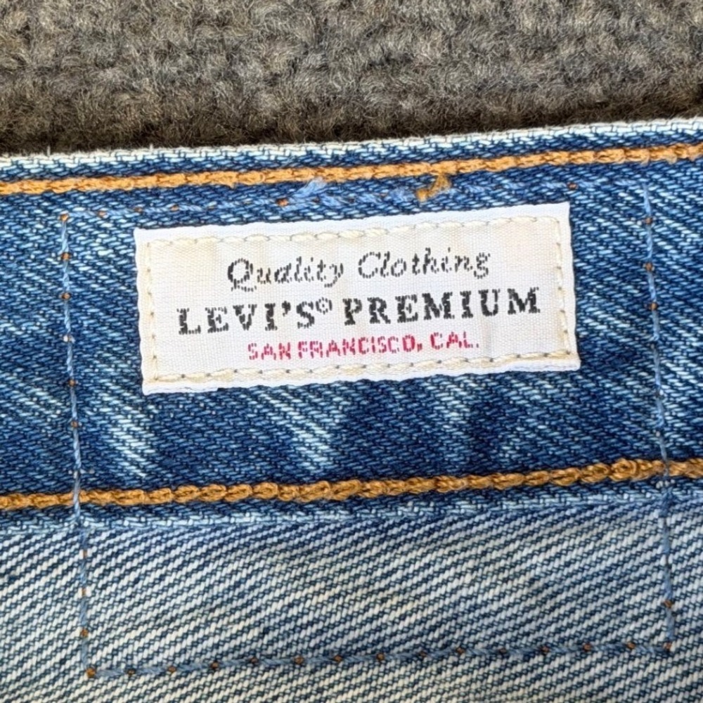 Levis Premium 501 Original Cutoff Denim Shorts Light Wash Blue High Rise 26 - Picture 6 of 11